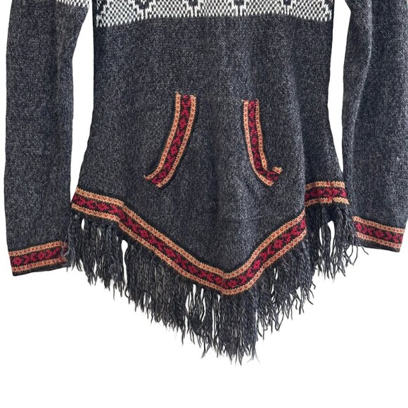 Artesania Edm Women’s Size M/L 100% Alpaca Wool Peruvian Hoodie Sweater Pullover - Picture 3 of 11